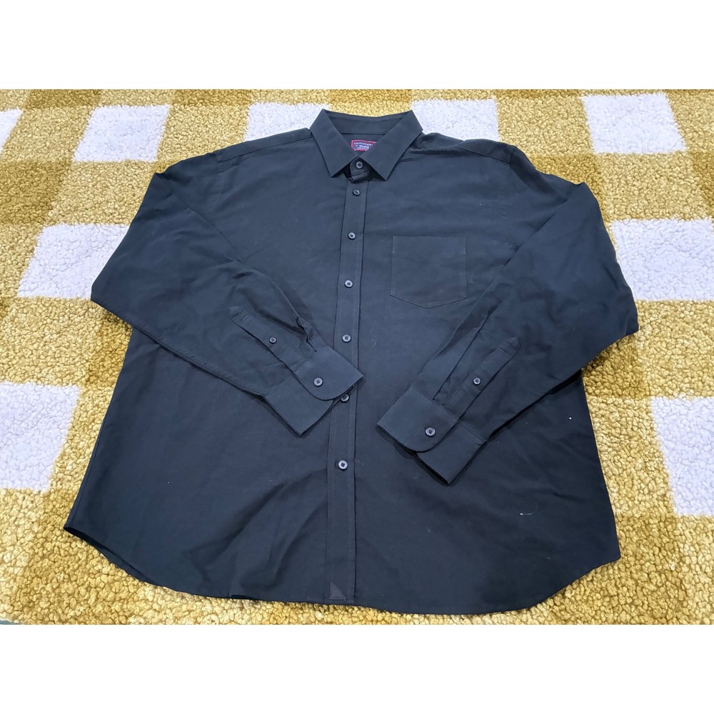UNTUCKit Mens XXL Black Cotton Long Sleeve Button Down Shirt Chest Pocket